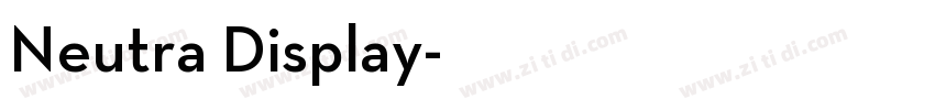 Neutra Display字体转换